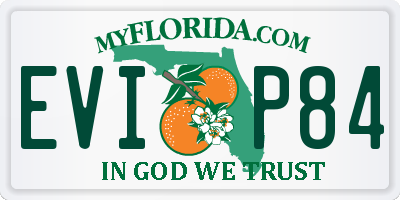 FL license plate EVIP84