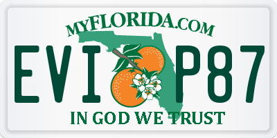 FL license plate EVIP87