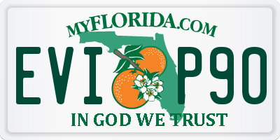 FL license plate EVIP90
