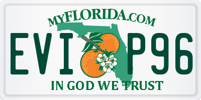 FL license plate EVIP96