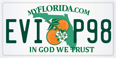 FL license plate EVIP98