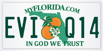 FL license plate EVIQ14