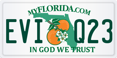 FL license plate EVIQ23