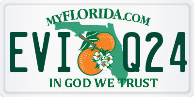 FL license plate EVIQ24