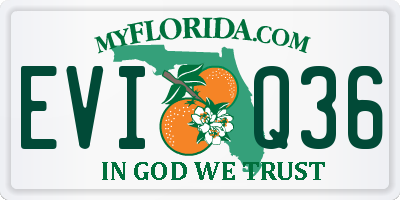 FL license plate EVIQ36