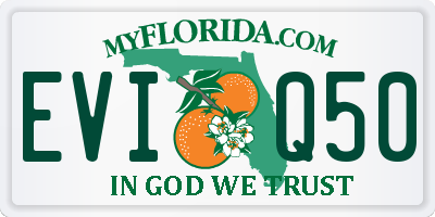 FL license plate EVIQ50