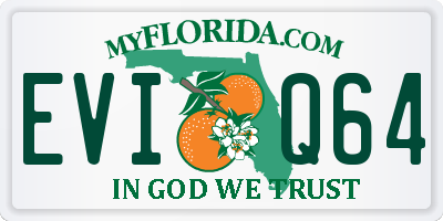 FL license plate EVIQ64