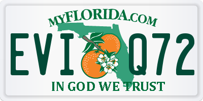 FL license plate EVIQ72