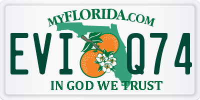 FL license plate EVIQ74