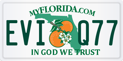 FL license plate EVIQ77