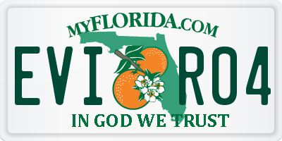 FL license plate EVIR04