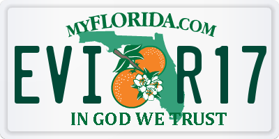 FL license plate EVIR17