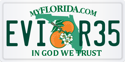 FL license plate EVIR35