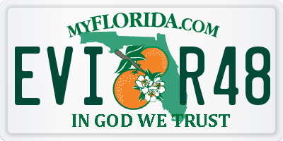 FL license plate EVIR48