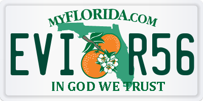 FL license plate EVIR56