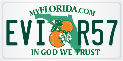 FL license plate EVIR57
