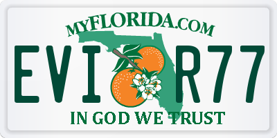 FL license plate EVIR77