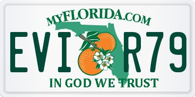 FL license plate EVIR79