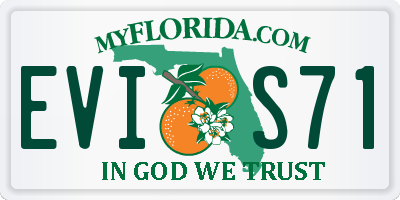 FL license plate EVIS71