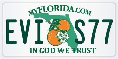 FL license plate EVIS77