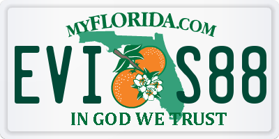 FL license plate EVIS88