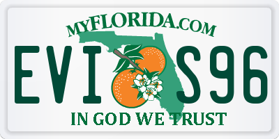 FL license plate EVIS96
