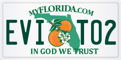 FL license plate EVIT02