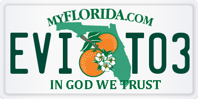 FL license plate EVIT03