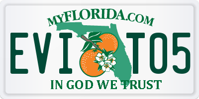 FL license plate EVIT05