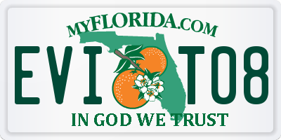 FL license plate EVIT08