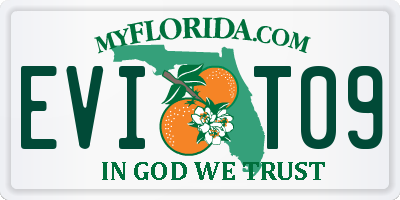 FL license plate EVIT09