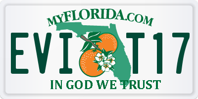 FL license plate EVIT17