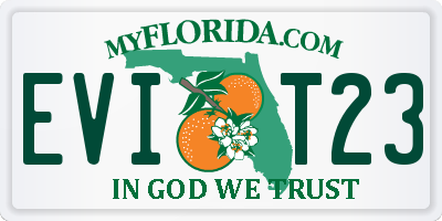 FL license plate EVIT23