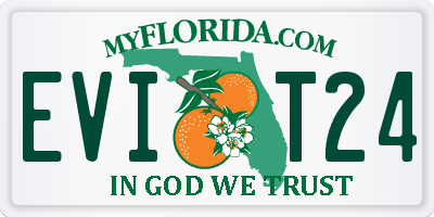 FL license plate EVIT24