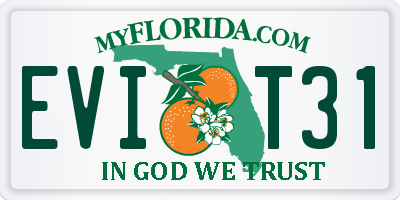 FL license plate EVIT31