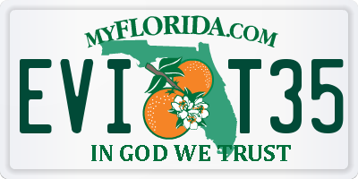 FL license plate EVIT35