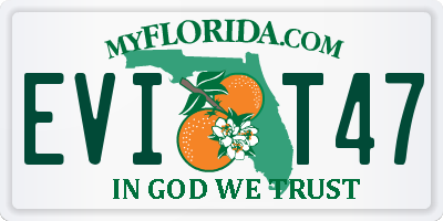 FL license plate EVIT47