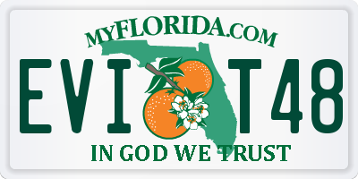 FL license plate EVIT48