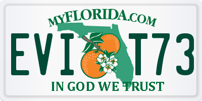FL license plate EVIT73