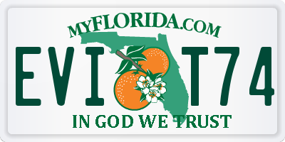 FL license plate EVIT74