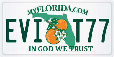 FL license plate EVIT77