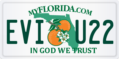 FL license plate EVIU22