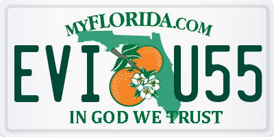 FL license plate EVIU55