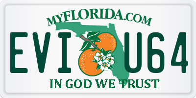 FL license plate EVIU64