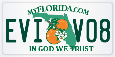 FL license plate EVIV08