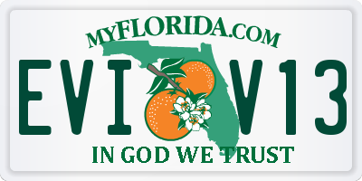 FL license plate EVIV13