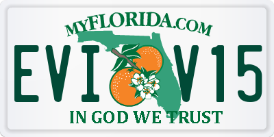 FL license plate EVIV15
