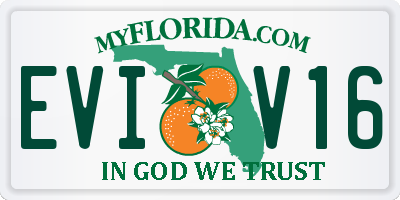 FL license plate EVIV16
