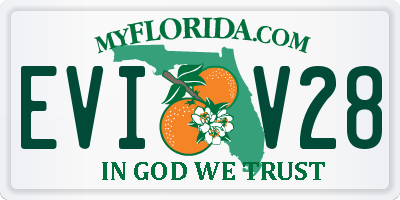 FL license plate EVIV28