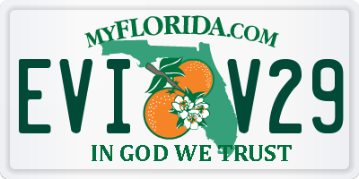 FL license plate EVIV29